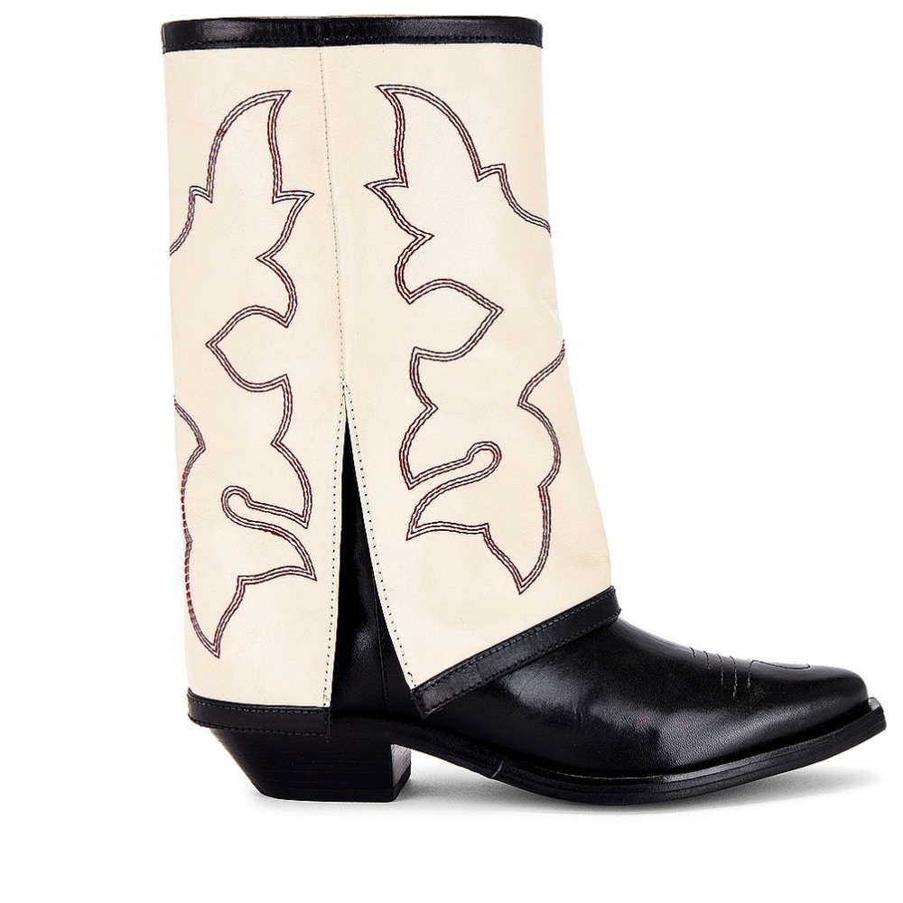 REVOLVE x shutz clay west boot in black off white and fire flame brand new